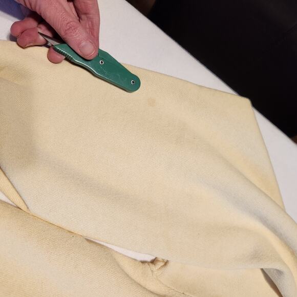 VTG 90s Prairie Girl Flowers Crewneck Sweatshirt Sz L Butter Yellow Cottagecore - Picture 2 of 10